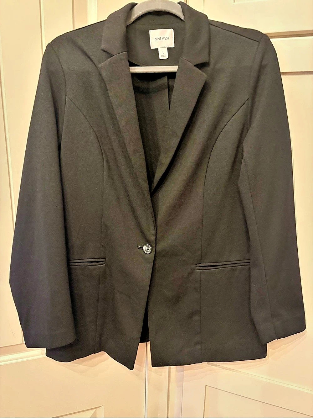Nine West Black Blazer Size Large Like New